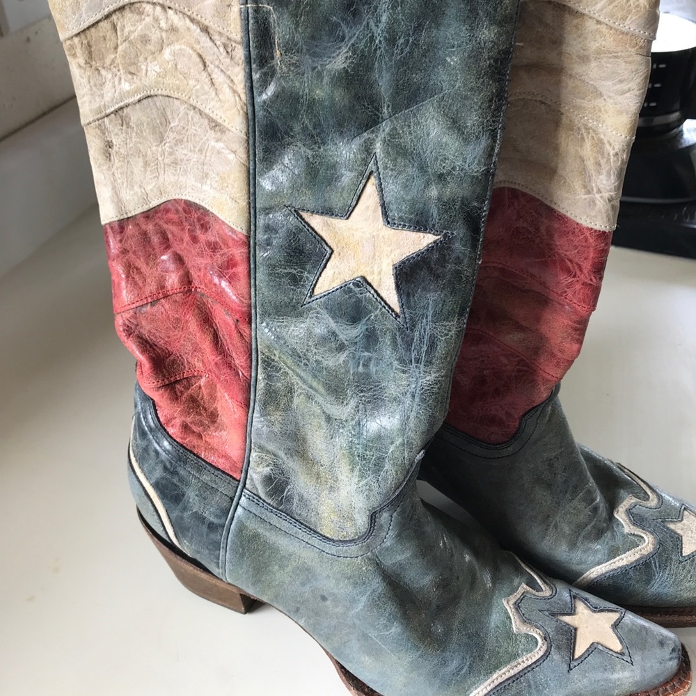 Texas flag corral boots